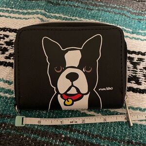 French Bulldog Boston Terrier Lined Zippered Marc Tetro 4.5 x 3.5”